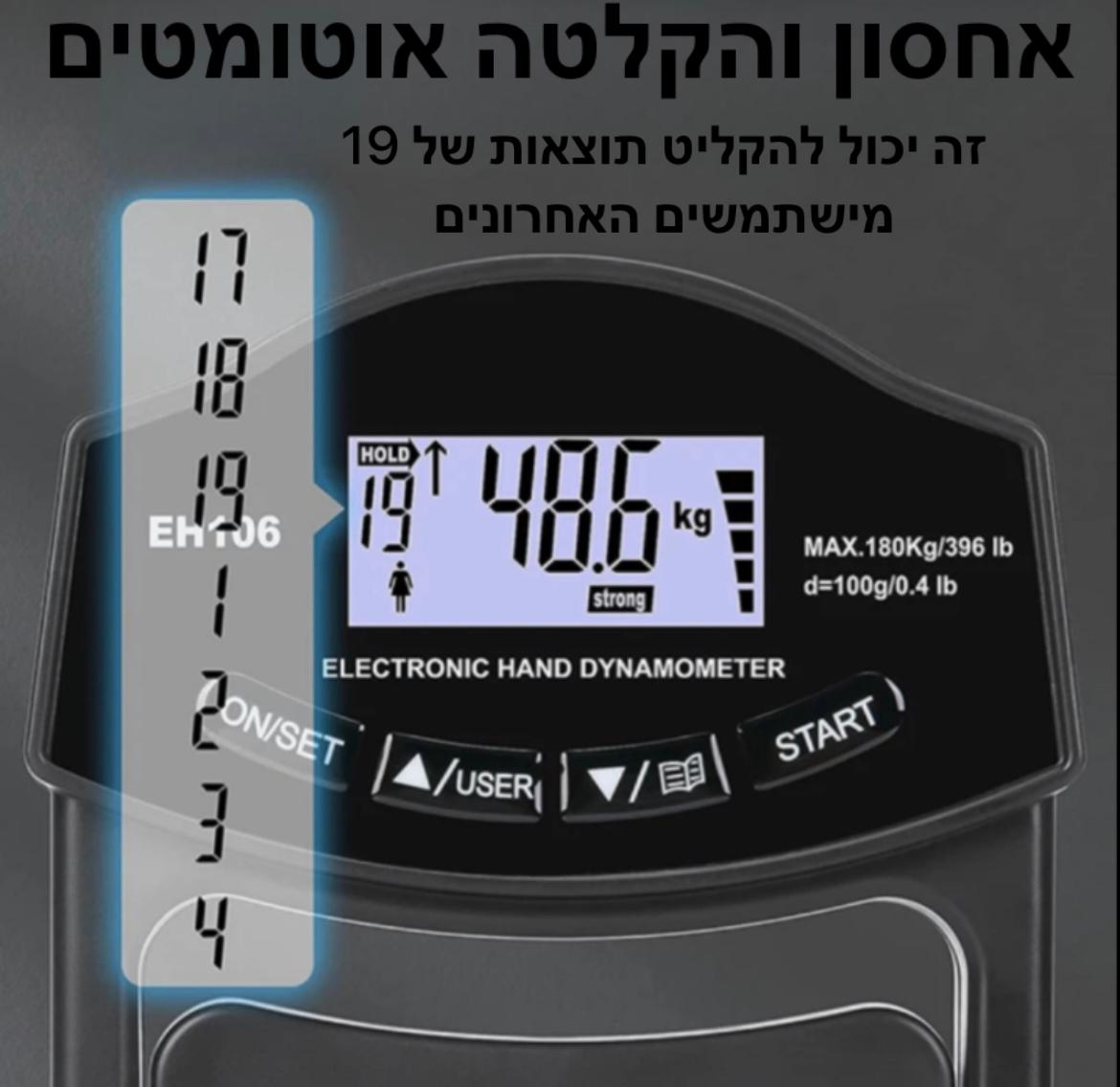 מודד כוח - HAYPERGYM מודד כוח